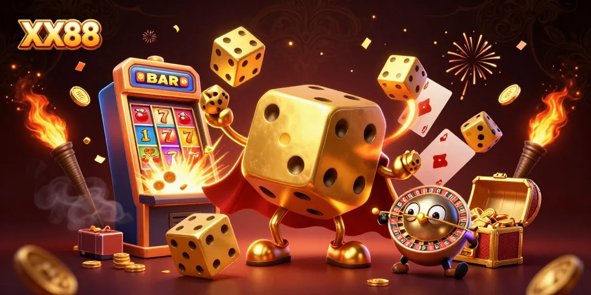 Engage with thrilling casino games at XX88 featuring vibrant 3D characters and dazzling visual elements.
