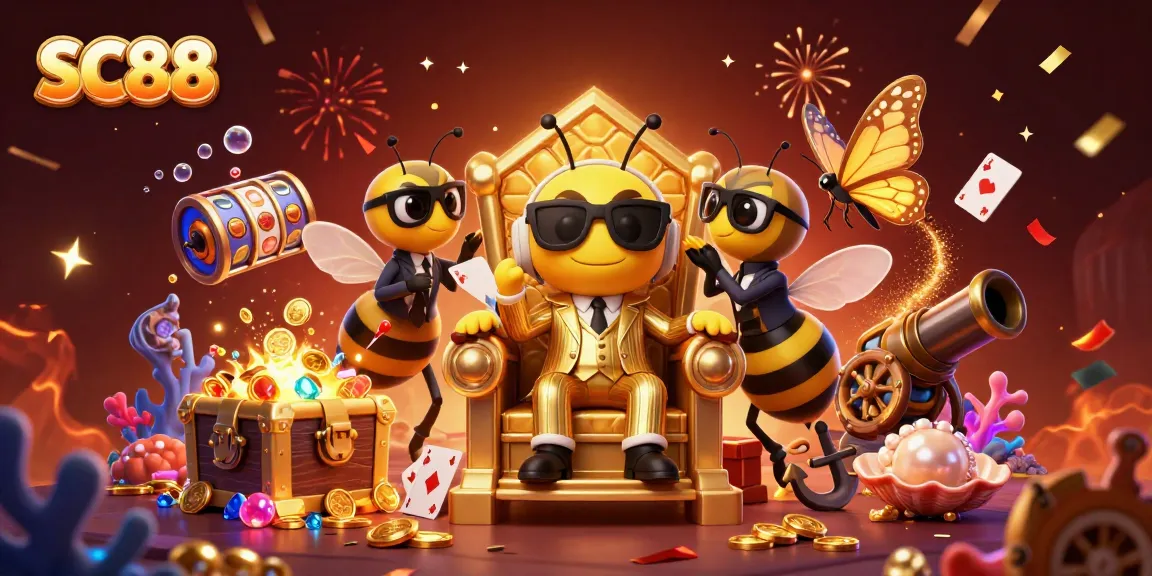 Engage in 3D slot adventures with SC88 featuring an animated bumblebee mob boss.