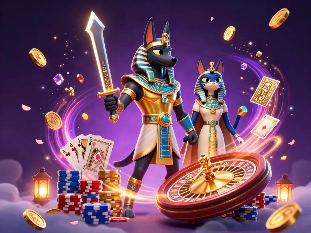 Experience thrilling gameplay with RTZZ as ancient characters and dynamic game elements illuminate your virtual journey.