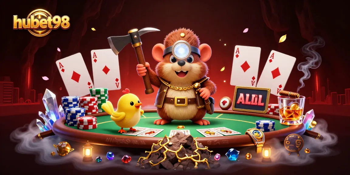 Engage in thrilling poker at hubet98 with vibrant 3D characters and dynamic gaming elements.